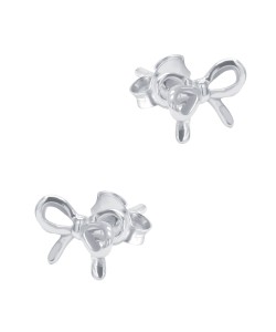 Cute Bow Shaped Silver Stud Earring STS-6813